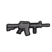 Parche 3D de plástico con velcro, diseño M4/AR-15, 8,3 x 2,8 cm