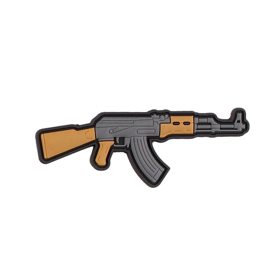 Parche 3D plástico con velcro diseño AK47 8,4 x 3,2 cm