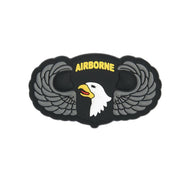 Parche 3D plástico 101st Airborne con alas y velcro, aprox. 7 x 4 cm