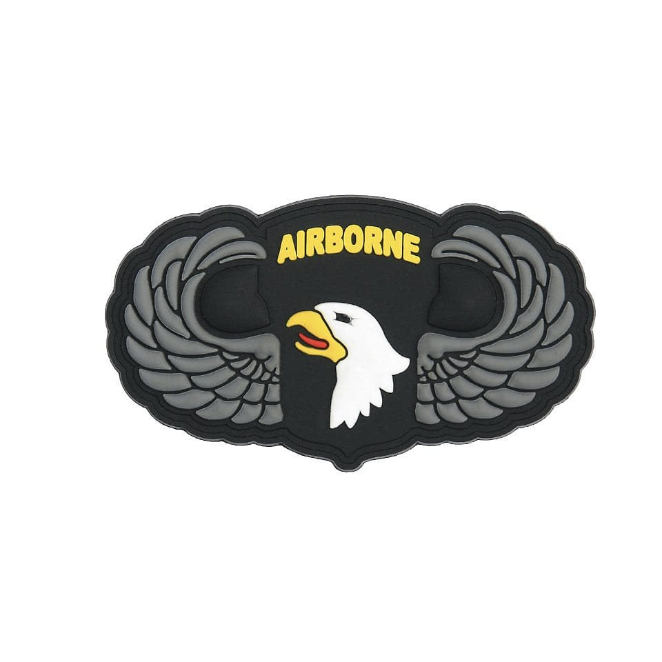 Parche 3D plástico 101st Airborne con alas y velcro, aprox. 7 x 4 cm