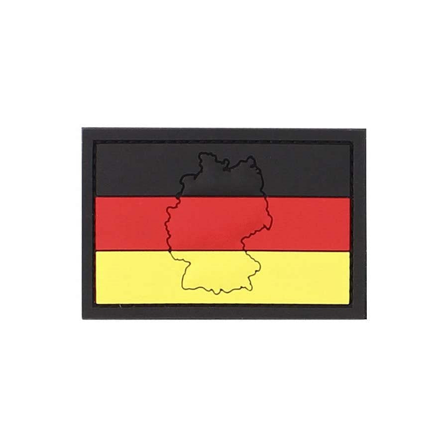 Parche 3D de plástico con contorno de Alemania, base velcro, 7,3 × 4,8 cm