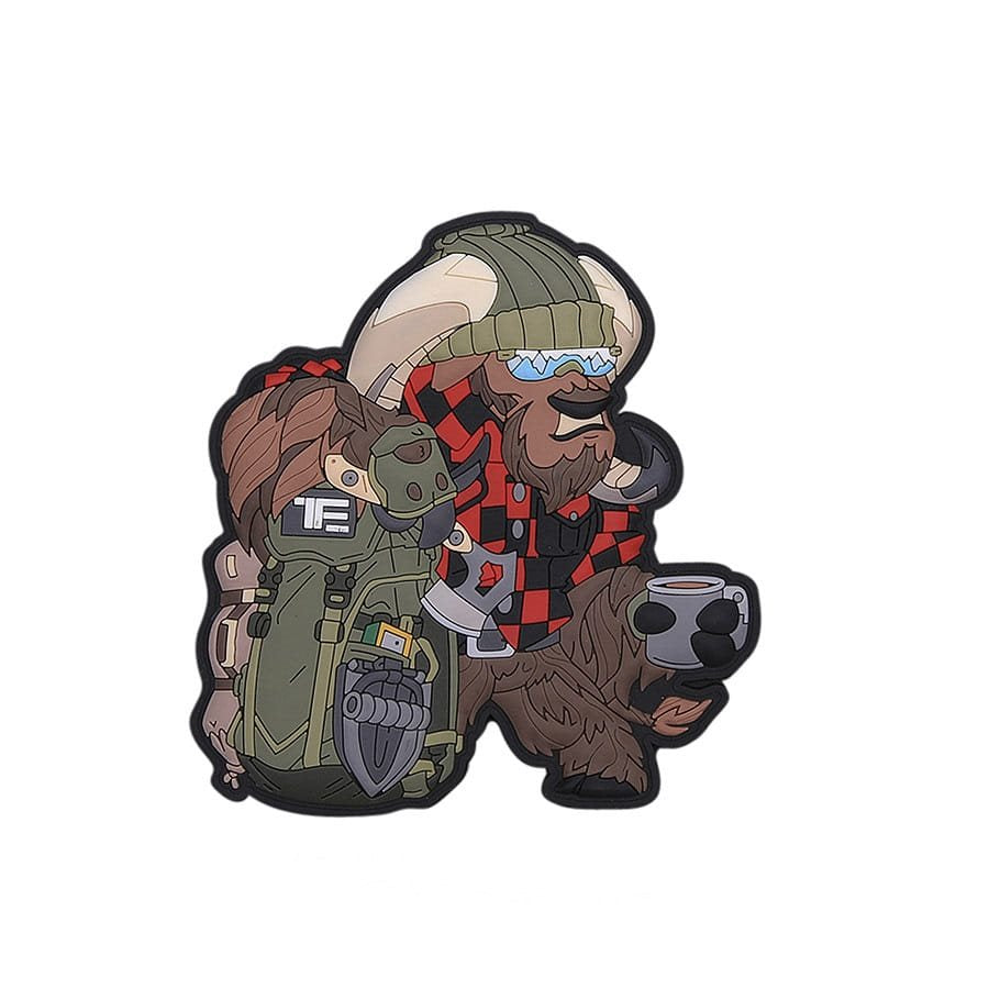Parche de velcro BUSHCRAFT OX TF-2215, buey con mochila Crossover - Hiwez Illustrations