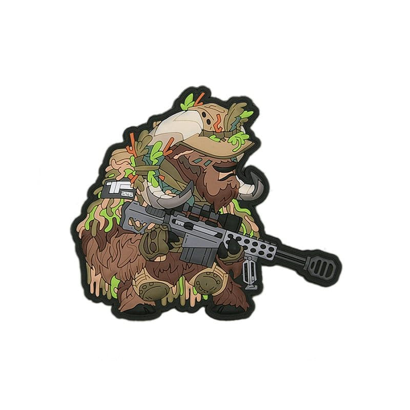 Parche SNIPER OX Velcro TF-2215, colaboración Hiwez Illustrations con diseño de buey (ox)