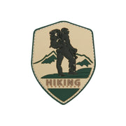 Parche HIKING ADVENTURE en PVC con respaldo velcro, 7,9 x 6 cm