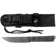 Cuchillo fijo FIGHTER G10 con hoja stonewash y funda