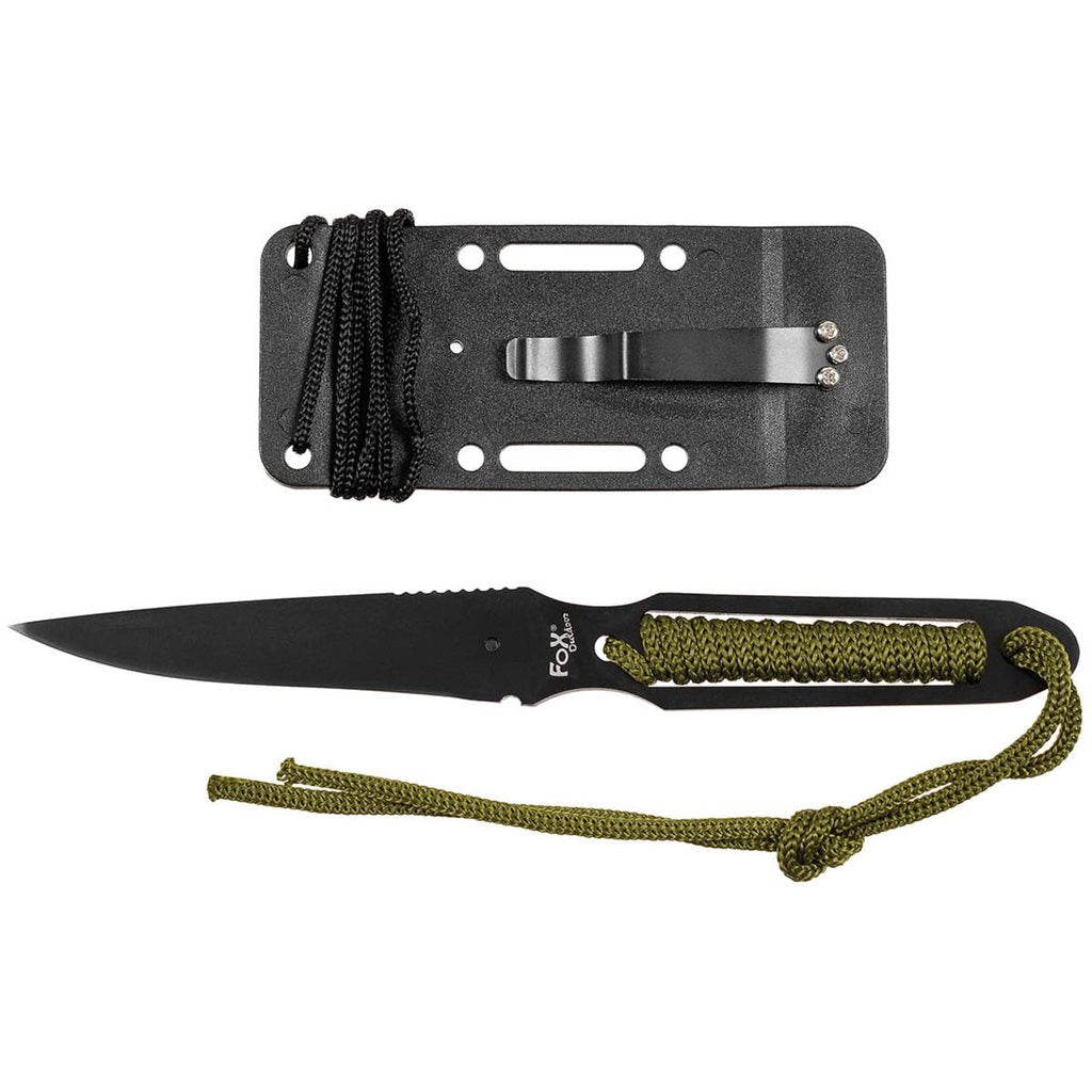 Cuchillo Action II paracord, 20 cm total, hoja 8,5 cm, con funda incluida