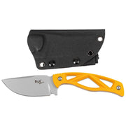 Cuchillo SKELETON amarillo con funda Kydex, longitud total 19,5 cm
