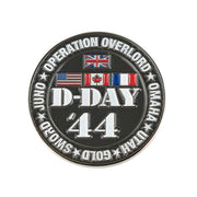 Insignia metálica D-DAY 44 (Omaha, Utah, Gold, Sword, Juno) 3x3 cm
