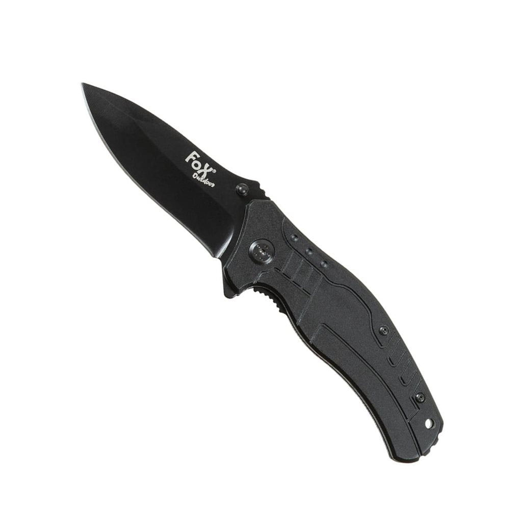 Cuchillo plegable FOX todo metálico con clip y hoja de 8,5 cm