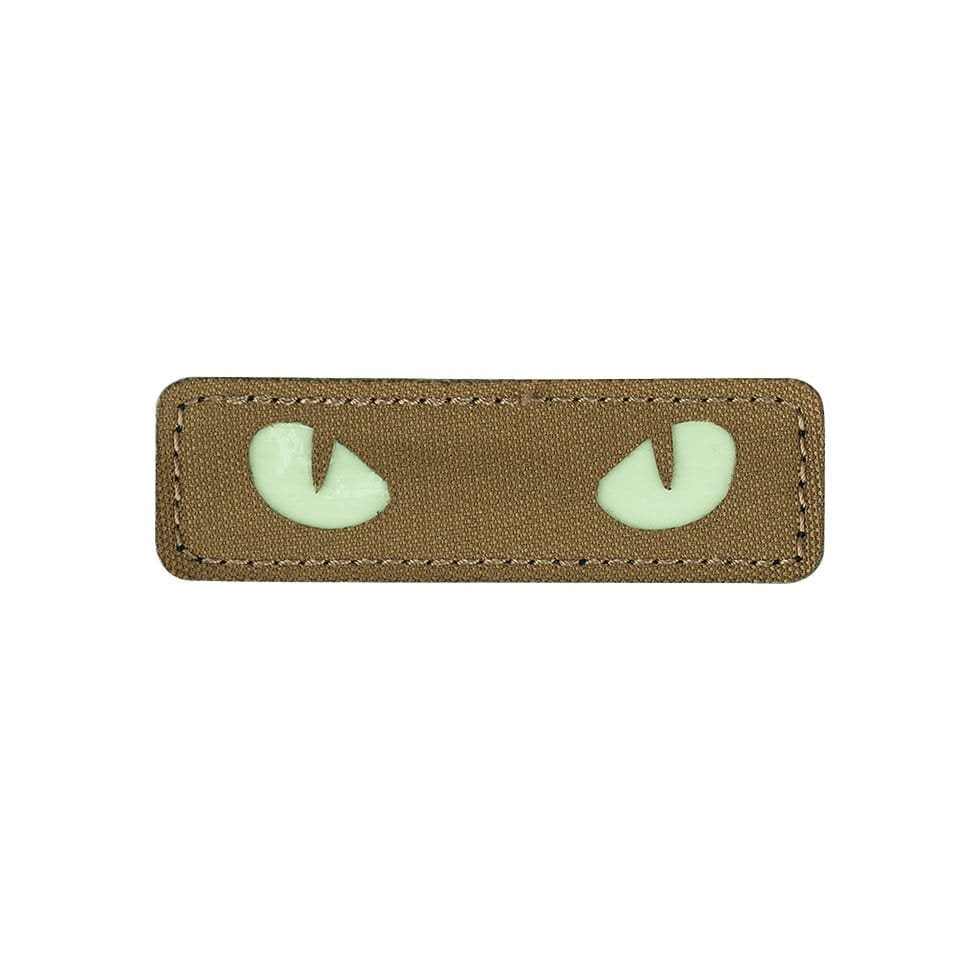 Parche velcro Ojos de Gato COYOTE que brilla en la oscuridad, corte láser