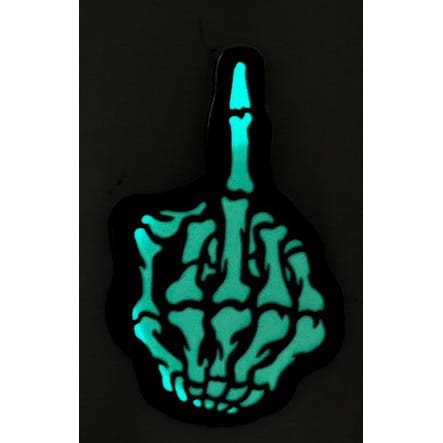 Parche velcro Skull Finger GLOW IN THE DARK 6,5 x 9,9 cm