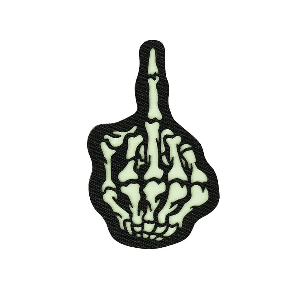 Parche velcro Skull Finger GLOW IN THE DARK 6,5 x 9,9 cm