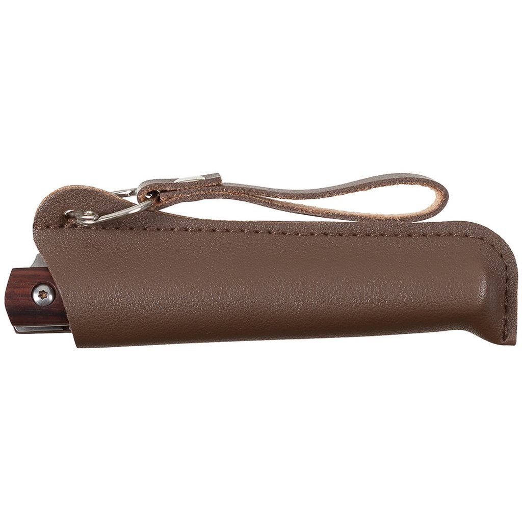 Navaja plegable SLIM con funda de cuero minimalista