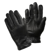 Guantes de cuero POLICE ThermoBlock negros con forro de poliéster