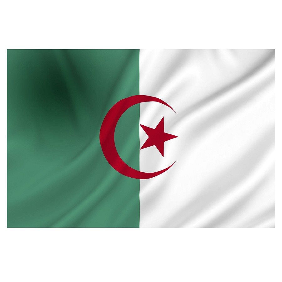 Bandera nacional de Argelia, 100 x 150 cm, 100% poliester