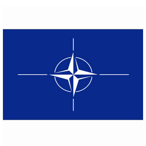Bandera NATO 150x90 cm en poliester con ojales metalicos