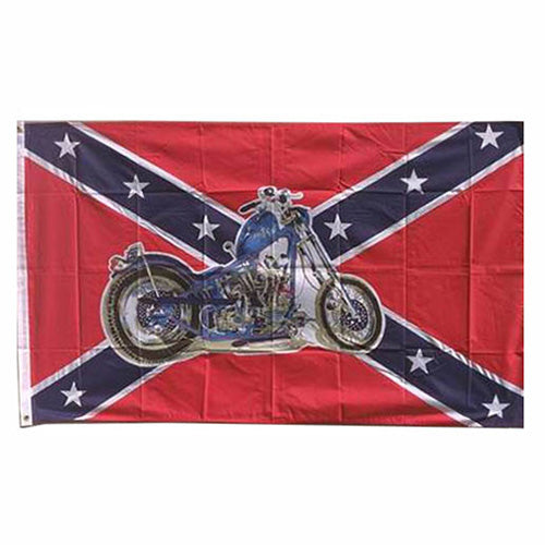 Bandera REBEL MOTO 150x90 cm en poliester con dos ojales metálicos