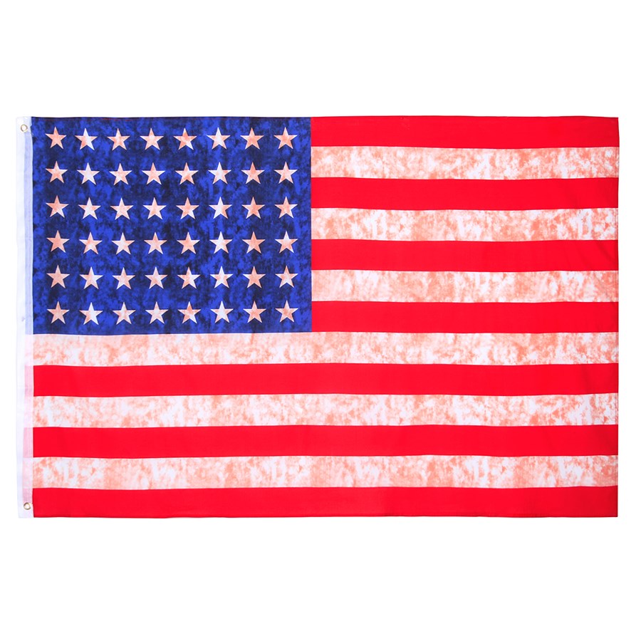 Bandera vintage de Estados Unidos 48 estrellas 155 x 105 cm, efecto ladrillo, algodón 100%