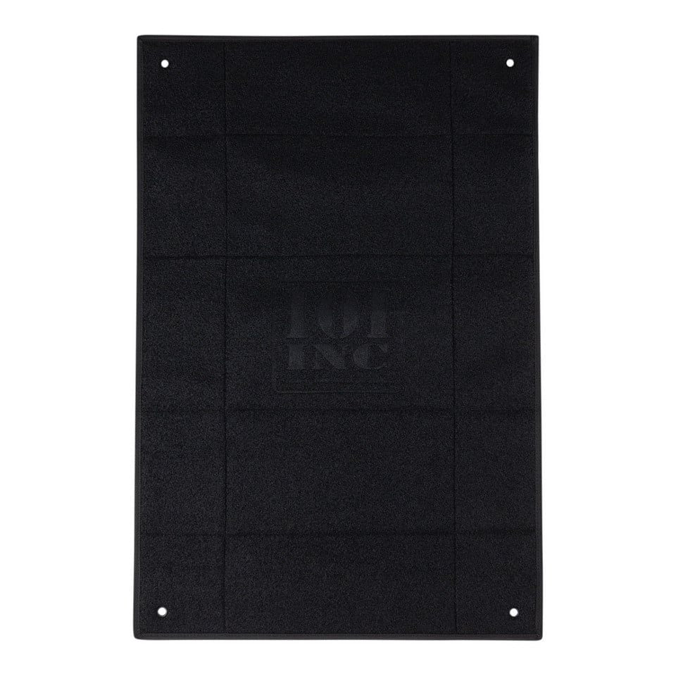 Organizador plegable pequeño negro para parches con cierre de velcro