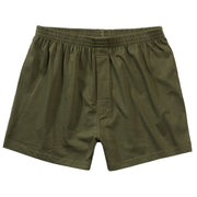 Boxer verde de algodón transpirable con bragueta de botones y cintura elástica