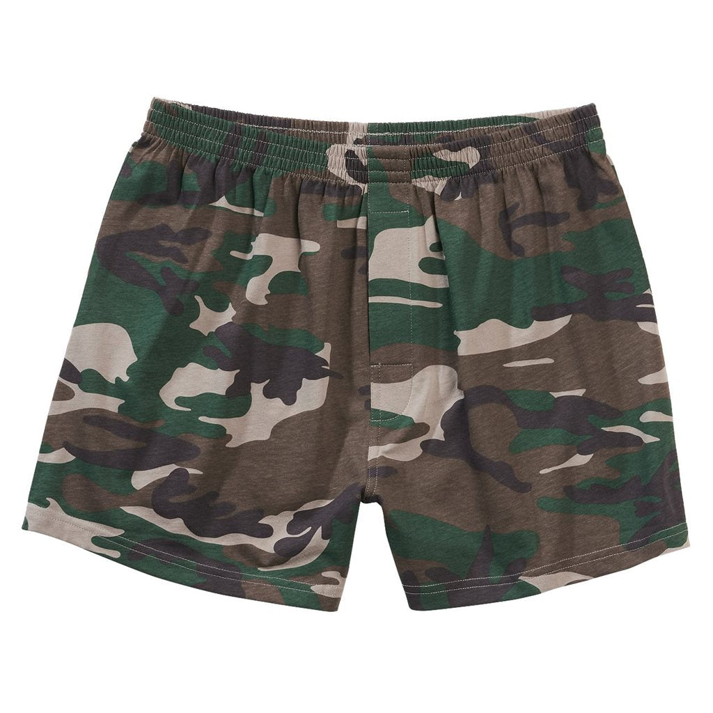 Boxer Woodland de algodón transpirable con bragueta de botones y cintura elástica