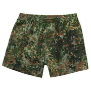 Boxer Flecktarn camuflaje, algodón 100%, transpirables, cierre de botones oculto y cintura elástica