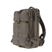 Mochila táctica TACTICANVAS GO PACK verde, 25 L, lona de algodón, tirantes y respaldo acolchados, bolsillos con cremallera