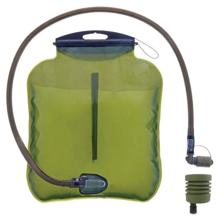 Bolsa de hidratación 3L SOURCE negra con adaptador UTA, vista del producto