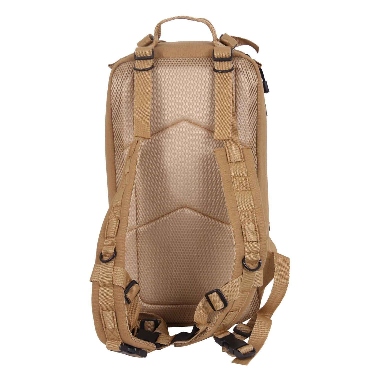 Mochila táctica TACTICANVAS GO PACK verde, 25 L, lona de algodón, tirantes y respaldo acolchados, bolsillos con cremallera