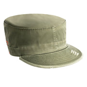 Gorra VAGE Fatigue verde estilo BDU en vista lateral
