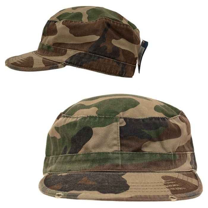 Gorra VAGE Fatigue Woodland, gorra BDU en camuflaje woodland, estilo vintage de Rothco