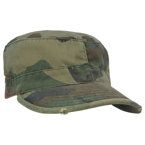 Gorra VAGE Fatigue Woodland, gorra BDU en camuflaje woodland, estilo vintage de Rothco