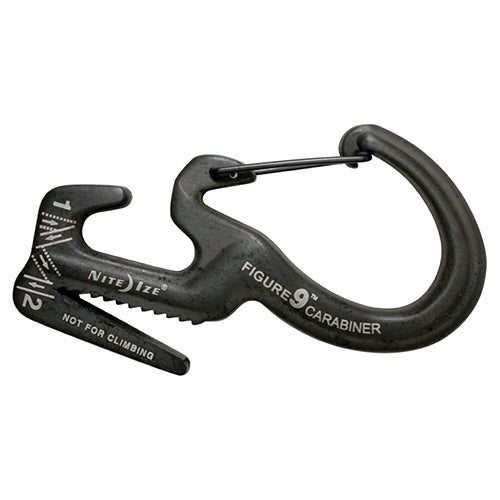 Mosquetón FIGURE 9 negro, para cuerdas 3-9 mm, capacidad 67,5 kg