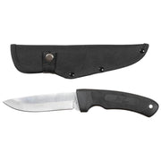 Cuchillo HUNTER negro 25 cm con empuñadura de goma y funda de nylon