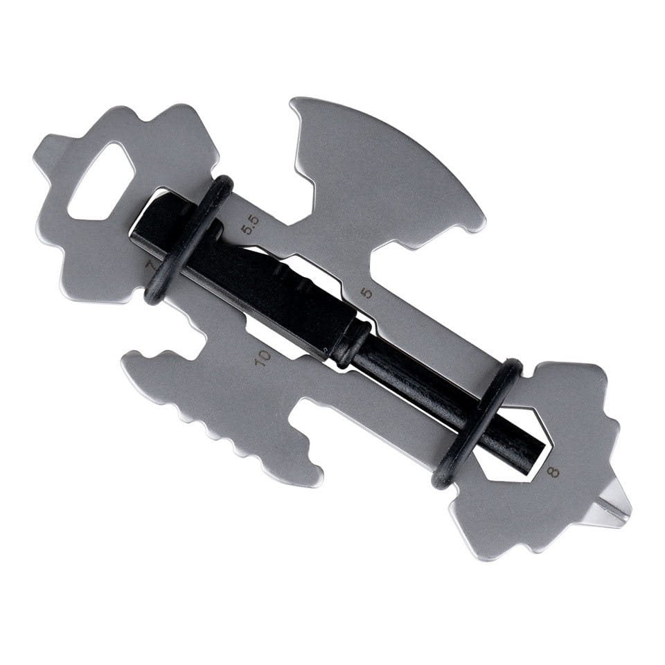 Multiherramienta SPOKE compacta de bolsillo en acero inoxidable con 10 funciones