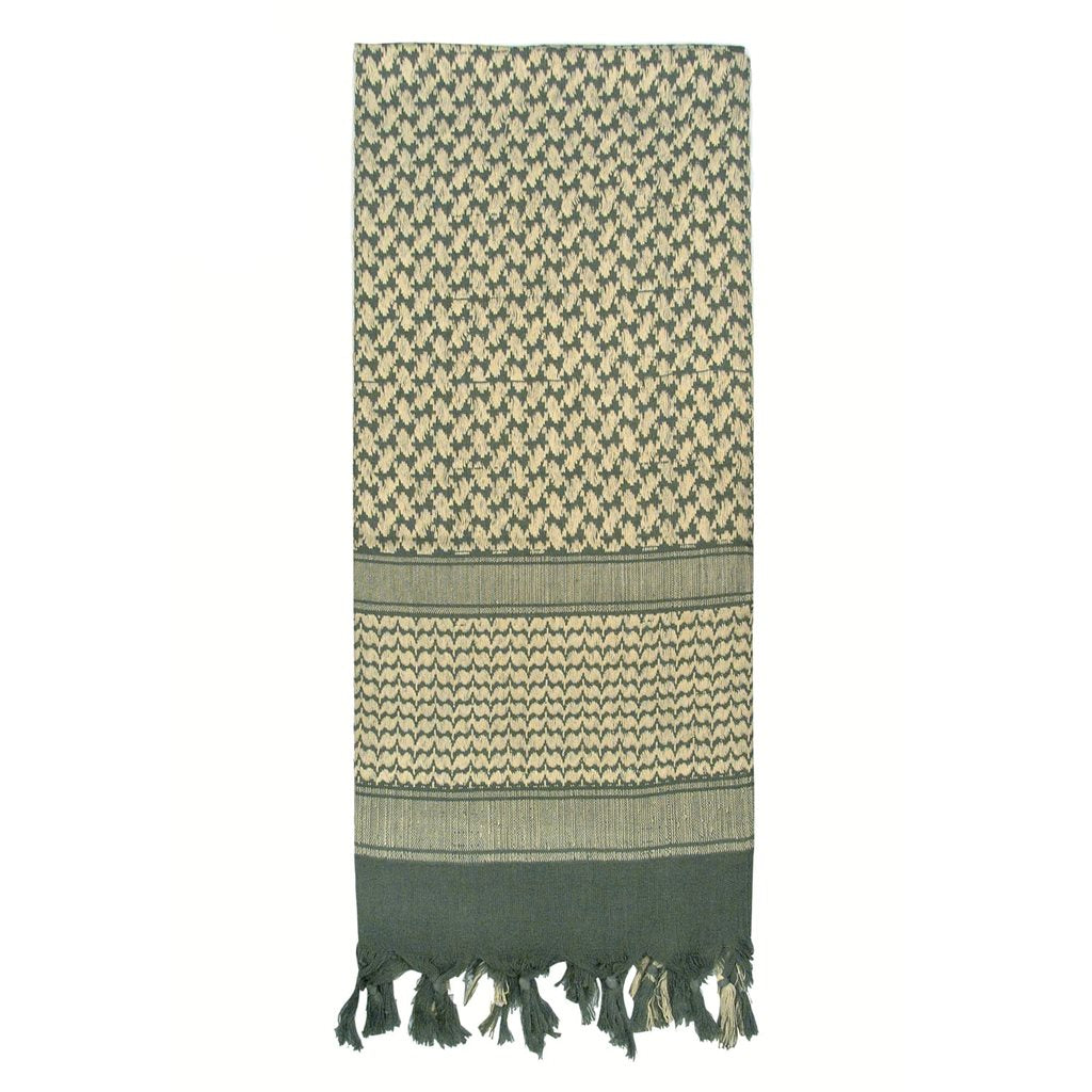 Shemagh oliva 105 x 105 cm, pañuelo de algodón