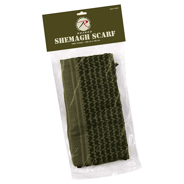 Shemagh oliva 105 x 105 cm, pañuelo de algodón