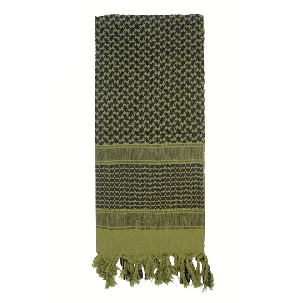 Shemagh oliva 105 x 105 cm, pañuelo de algodón