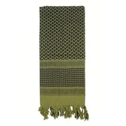 Shemagh oliva 105 x 105 cm, pañuelo de algodón