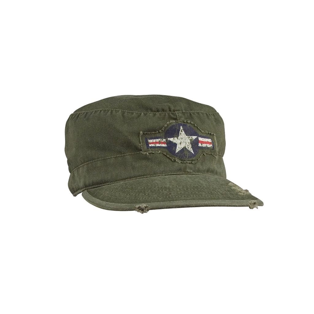 Gorra VAGE Fatigue Air Corp Zeená, gorra tipo BDU vintage de Rothco, vista delantera