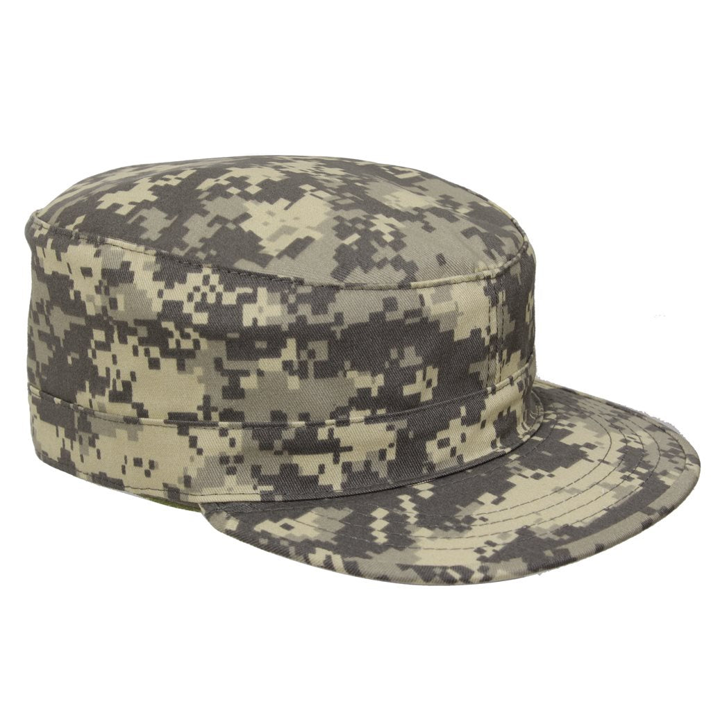 Gorra Fatigue Woodland ajustable tipo BDU con cierre de velcro, camuflaje woodland