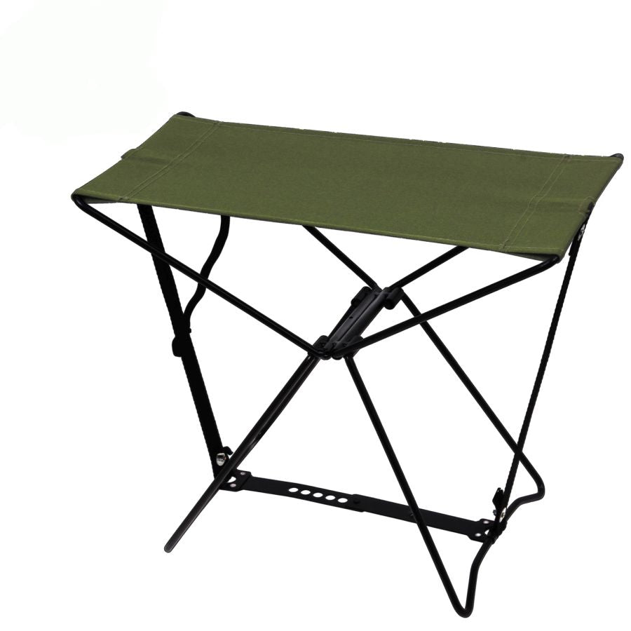 Silla plegable Army Woodland con funda de transporte, poliéster 600D y estructura de acero