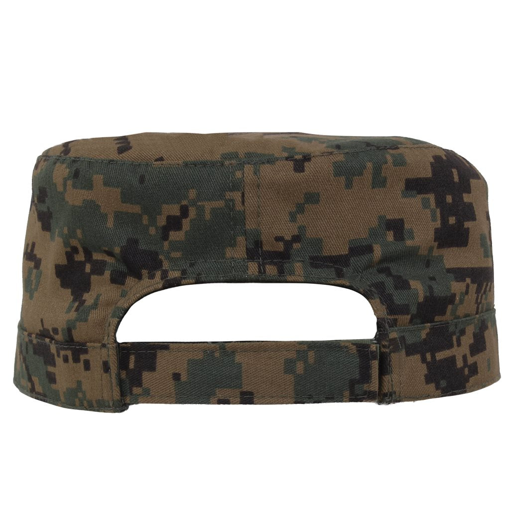 Gorra Fatigue Woodland ajustable tipo BDU con cierre de velcro, camuflaje woodland