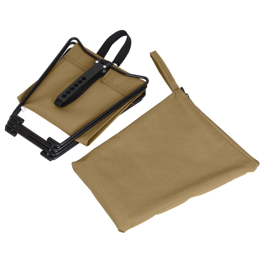 Silla plegable Army Woodland con funda de transporte, poliéster 600D y estructura de acero