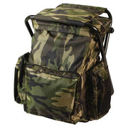 Silla plegable con mochila WOODLAND, asiento portátil con mochila integrada para camping
