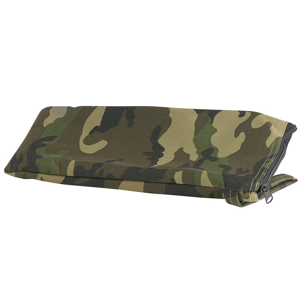 Silla plegable Army Woodland con funda de transporte, poliéster 600D y estructura de acero
