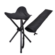Taburete trípode plegable negro, altura aprox. 48 cm, carga máxima 85 kg