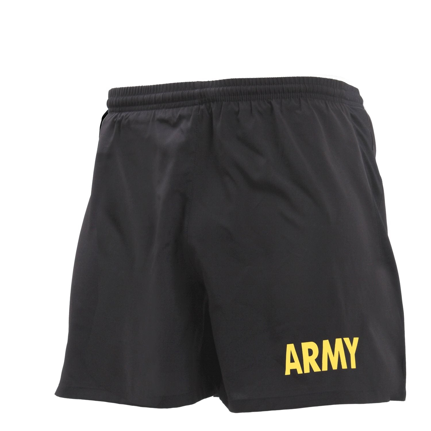 Pantalones cortos negros con estampado ARMY, ligeros (90% poliester, 10% spandex)