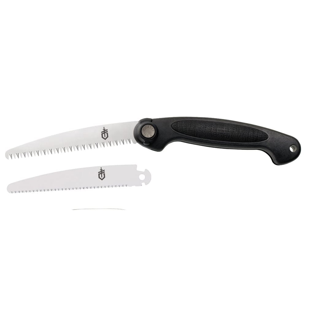Sierra plegable Exchange-A-Blade negra con hojas inoxidables intercambiables