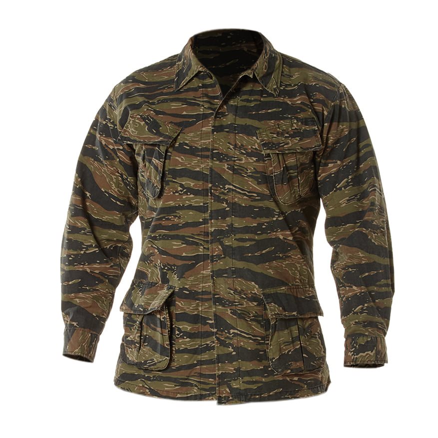 Blusa VAGE VIETNAM FATIGUE verde, réplica militar en algodón con cuatro bolsillos exteriores